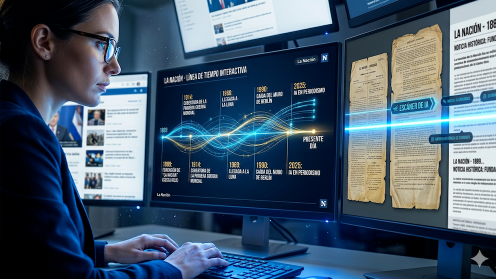 El sistema procesa el contenido, extrae texto automáticamente y convierte décadas de publicaciones en una base de conocimiento capaz de responder consultas editoriales en segundos.